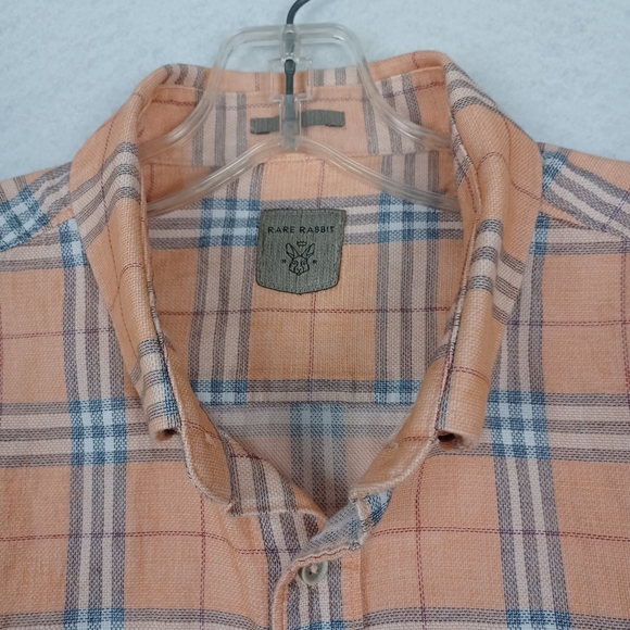 Rare Rabbit Plaid Multicolor Shirt Men's Sz L - Picture 3 of 9